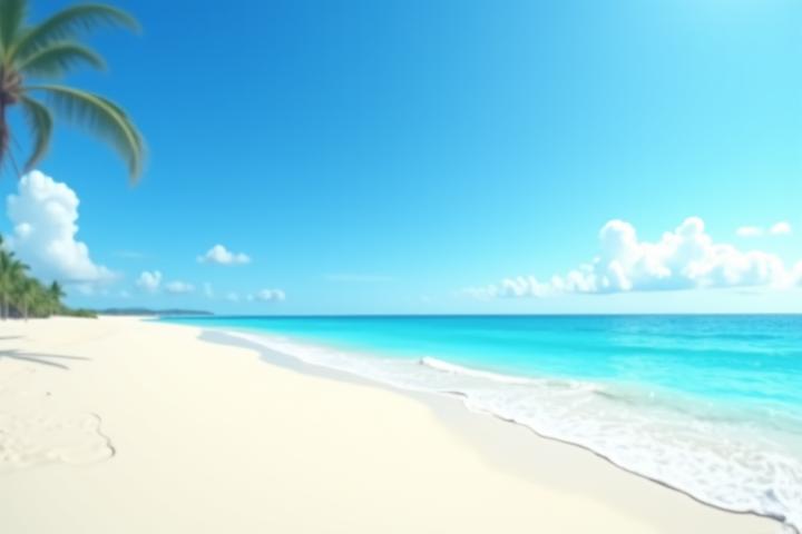Dynamic beach scene showing recommended products
