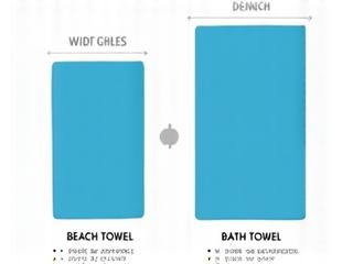 Diagram showing towel dimensions